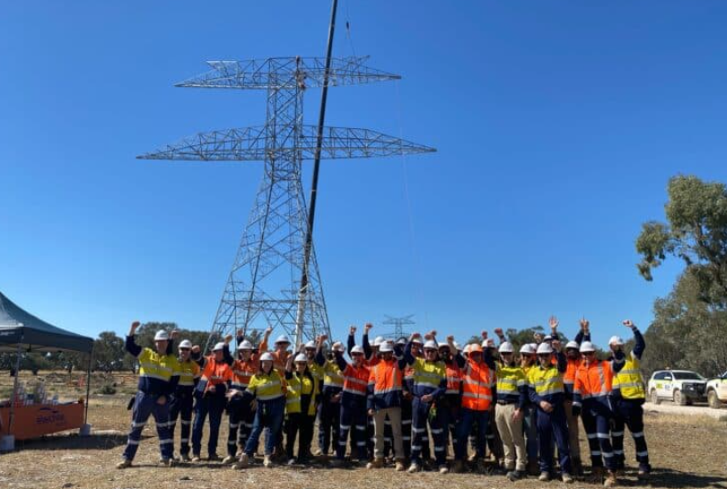 澳大利亞最大輸電項目主體工程完成