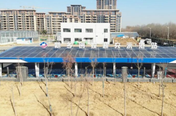 一秒一公里!河南新鄉(xiāng)創(chuàng)投首座新能源超充充電站建成投運